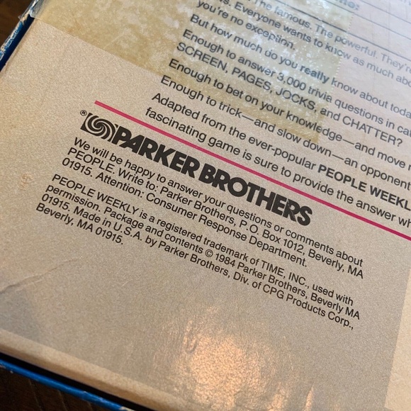 Vintage 1984 Parker Brothers People Weekly Trivia Game Nostalgia - Picture 15 of 15